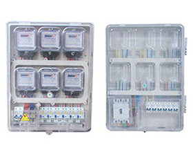 塑料智能单相六户电表箱（卡）